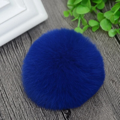8 εκ. Nature Γνήσιο Rex Γούνα Κουνέλι Μπάλα Pom Pom Fluffy DIY Χειμερινό καπέλο Skullies Beanies Πλεκτό καπάκι Pompom DEF001-γκρι