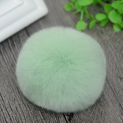 8 εκ. Nature Γνήσιο Rex Γούνα Κουνέλι Μπάλα Pom Pom Fluffy DIY Χειμερινό καπέλο Skullies Beanies Πλεκτό καπάκι Pompom DEF001-γκρι
