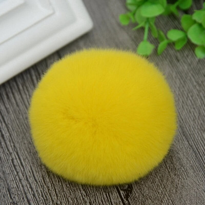 8 εκ. Nature Γνήσιο Rex Γούνα Κουνέλι Μπάλα Pom Pom Fluffy DIY Χειμερινό καπέλο Skullies Beanies Πλεκτό καπάκι Pompom DEF001-γκρι