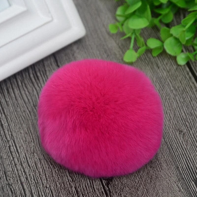 8 εκ. Nature Γνήσιο Rex Γούνα Κουνέλι Μπάλα Pom Pom Fluffy DIY Χειμερινό καπέλο Skullies Beanies Πλεκτό καπάκι Pompom DEF001-γκρι