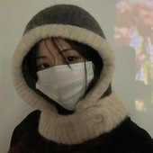 2023. gada jauna sieviešu trikotāžas cepure Balaclava ziemas cepures, noturīgas sieviešu rudens galvassegas, cepures, cepures pieaugušajiem.