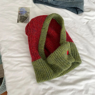 2023. gada jauna sieviešu trikotāžas cepure Balaclava ziemas cepures, noturīgas sieviešu rudens galvassegas, cepures, cepures pieaugušajiem.