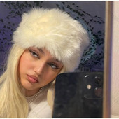 Sabiezināta, silta kažokādas apkakle Ziemas sieviešu cepure un šalle Divējāda pielietojuma kažokādas apkakle jaka silts galvas gredzens bez malām, tukšs cilindrs