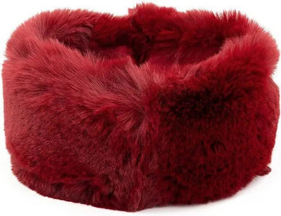 Sabiezināta, silta kažokādas apkakle Ziemas sieviešu cepure un šalle Divējāda pielietojuma kažokādas apkakle jaka silts galvas gredzens bez malām, tukšs cilindrs