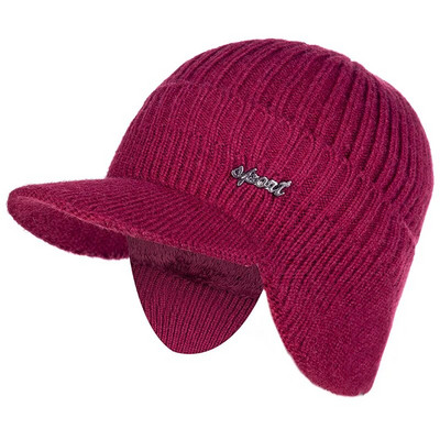 Unisex Stilīgas Pievienot Kažokādas Siltas Ziemas Cepures Ar Mīkstu Beanie Cepurīti Vīriešiem Sieviešu Klasiskā Cepure ar Ausu Trikotāžas Cepure