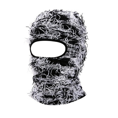 Balaclava distressed silmkoelised mütsid Hip Hop kogu näo suusamask naistele välistingimustes kamuflaaž fliis Fuzzy suusa Balaclava Beanid meeste müts
