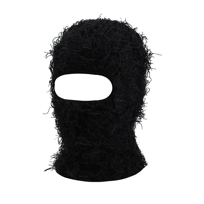 Balaclava distressed silmkoelised mütsid Hip Hop kogu näo suusamask naistele välistingimustes kamuflaaž fliis Fuzzy suusa Balaclava Beanid meeste müts
