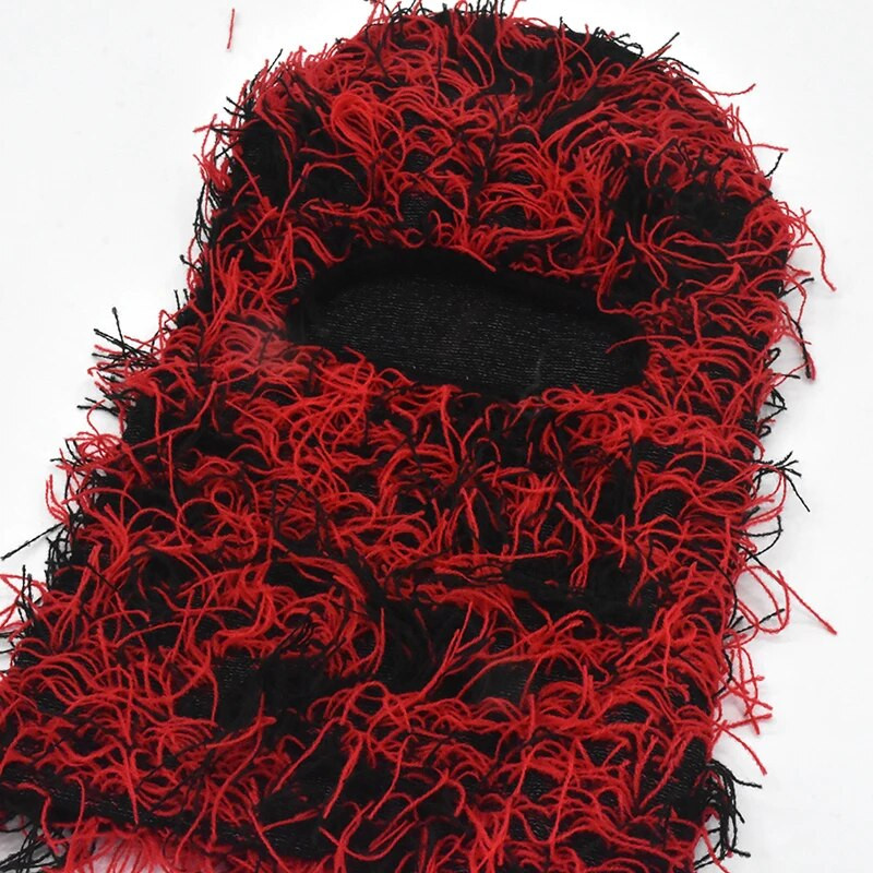 Balaclava distressed silmkoelised mütsid Hip Hop kogu näo suusamask naistele välistingimustes kamuflaaž fliis Fuzzy suusa Balaclava Beanid meeste müts