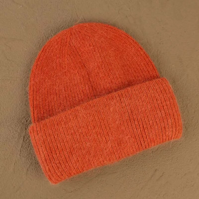 Truša kažokādas pupiņas Mīksta, silta, pūkaina ziemas cepure sievietēm Angoras trikotāžas cepure Skullies pupiņas Sieviešu pārsegs Sieviete adīta cepure