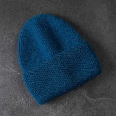 Truša kažokādas pupiņas Mīksta, silta, pūkaina ziemas cepure sievietēm Angoras trikotāžas cepure Skullies pupiņas Sieviešu pārsegs Sieviete adīta cepure