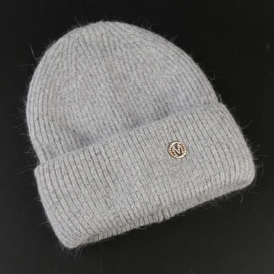 Truša kažokādas pupiņas Mīksta, silta, pūkaina ziemas cepure sievietēm Angoras trikotāžas cepure Skullies pupiņas Sieviešu pārsegs Sieviete adīta cepure