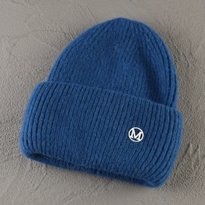 Truša kažokādas pupiņas Mīksta, silta, pūkaina ziemas cepure sievietēm Angoras trikotāžas cepure Skullies pupiņas Sieviešu pārsegs Sieviete adīta cepure