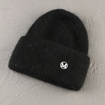 Truša kažokādas pupiņas Mīksta, silta, pūkaina ziemas cepure sievietēm Angoras trikotāžas cepure Skullies pupiņas Sieviešu pārsegs Sieviete adīta cepure