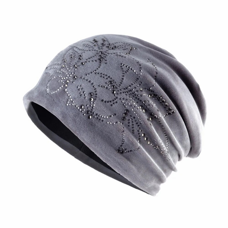 TQMSMY zīmola sieviešu pupiņas, lilijas puķes, rhinestones cepures sievietēm, spīdīgas samta, saliktas galvas cepures sievišķīgas pupiņas TMDH59