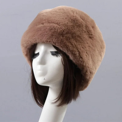 Pălării de iarnă în stil rusesc Qearlstar, pentru femei, groasă, pufoasă, de blană artificială, pălărie de schi, pălărie de schi, căciulă de încălzit pentru urechi, pălărie de schi ZKG21