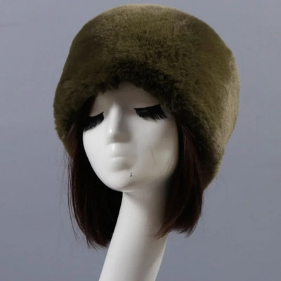 Pălării de iarnă în stil rusesc Qearlstar, pentru femei, groasă, pufoasă, de blană artificială, pălărie de schi, pălărie de schi, căciulă de încălzit pentru urechi, pălărie de schi ZKG21