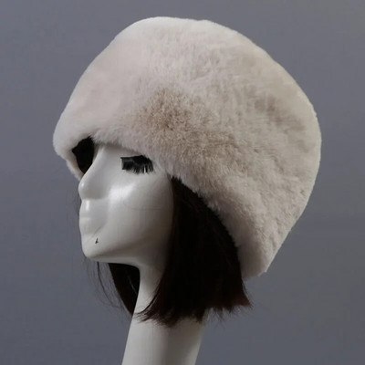 Pălării de iarnă în stil rusesc Qearlstar, pentru femei, groasă, pufoasă, de blană artificială, pălărie de schi, pălărie de schi, căciulă de încălzit pentru urechi, pălărie de schi ZKG21