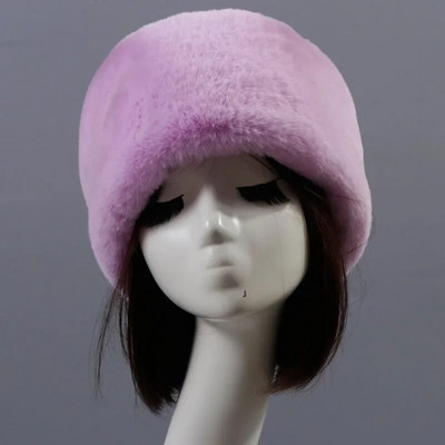 Pălării de iarnă în stil rusesc Qearlstar, pentru femei, groasă, pufoasă, de blană artificială, pălărie de schi, pălărie de schi, căciulă de încălzit pentru urechi, pălărie de schi ZKG21