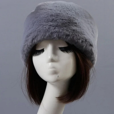 Pălării de iarnă în stil rusesc Qearlstar, pentru femei, groasă, pufoasă, de blană artificială, pălărie de schi, pălărie de schi, căciulă de încălzit pentru urechi, pălărie de schi ZKG21