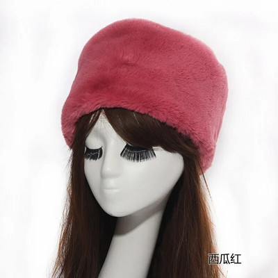 Pălării de iarnă în stil rusesc Qearlstar, pentru femei, groasă, pufoasă, de blană artificială, pălărie de schi, pălărie de schi, căciulă de încălzit pentru urechi, pălărie de schi ZKG21