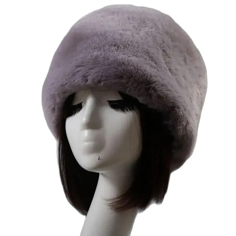 Pălării de iarnă în stil rusesc Qearlstar, pentru femei, groasă, pufoasă, de blană artificială, pălărie de schi, pălărie de schi, căciulă de încălzit pentru urechi, pălărie de schi ZKG21
