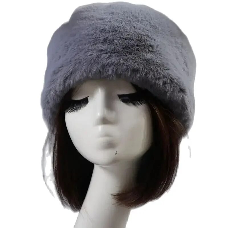 Pălării de iarnă în stil rusesc Qearlstar, pentru femei, groasă, pufoasă, de blană artificială, pălărie de schi, pălărie de schi, căciulă de încălzit pentru urechi, pălărie de schi ZKG21