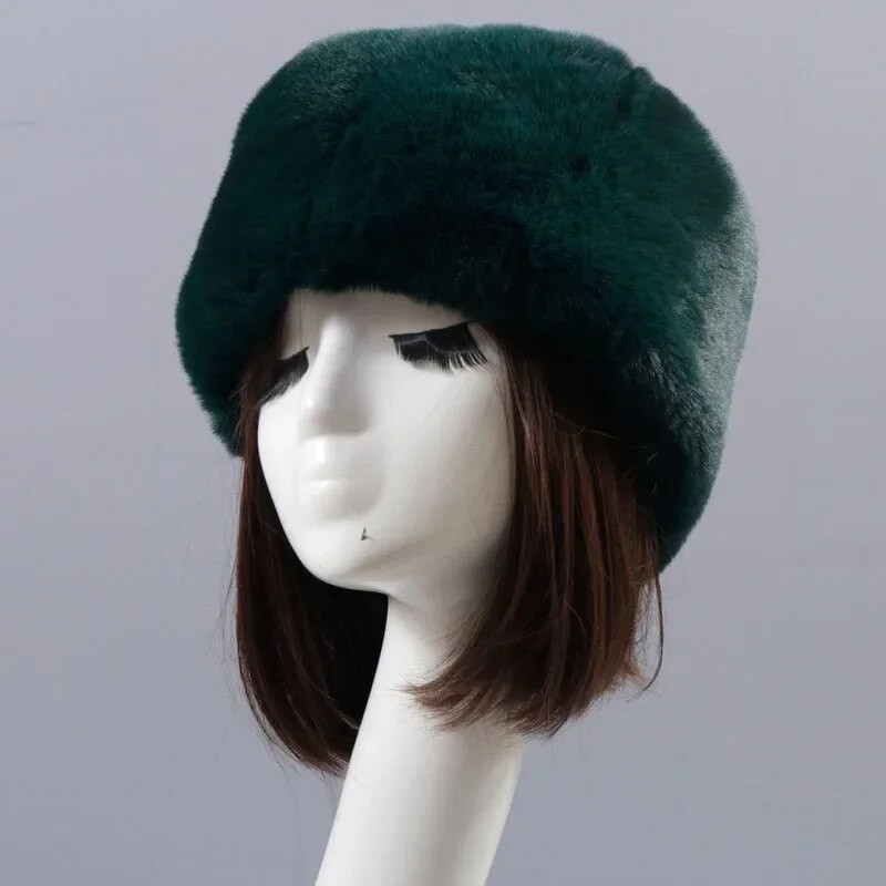 Pălării de iarnă în stil rusesc Qearlstar, pentru femei, groasă, pufoasă, de blană artificială, pălărie de schi, pălărie de schi, căciulă de încălzit pentru urechi, pălărie de schi ZKG21