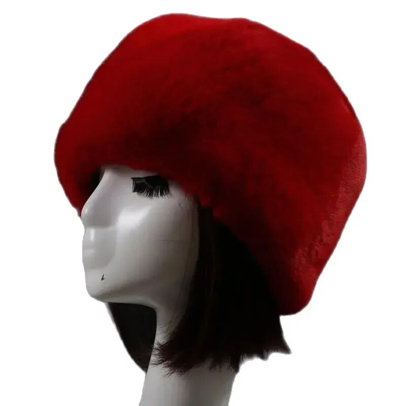 Pălării de iarnă în stil rusesc Qearlstar, pentru femei, groasă, pufoasă, de blană artificială, pălărie de schi, pălărie de schi, căciulă de încălzit pentru urechi, pălărie de schi ZKG21