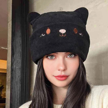 Γυναικεία καπέλα πλεκτά γάτας Little Devil Hat Kawaii Winter Beanie Γυναικεία καπέλα