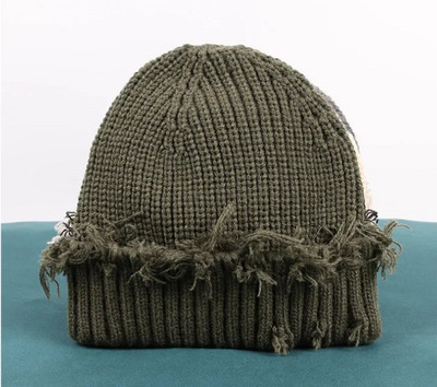 Jaunums Modes trikotāžas Ziemas noplucis caurums Vīriešu Skullies Beanes Unisex Hip-Hop Cieta Silta Cepure sievietēm Dāvanā Touca Cepures