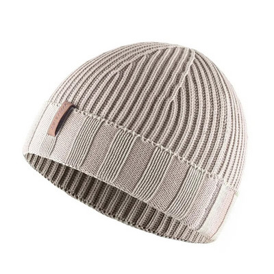 100% kokvilnas vintage mazgāta Knit Beanie cepure vīriešiem un sievietēm, unisex piemērota ziemas brīvā laika sportam Viens izmērs der visiem