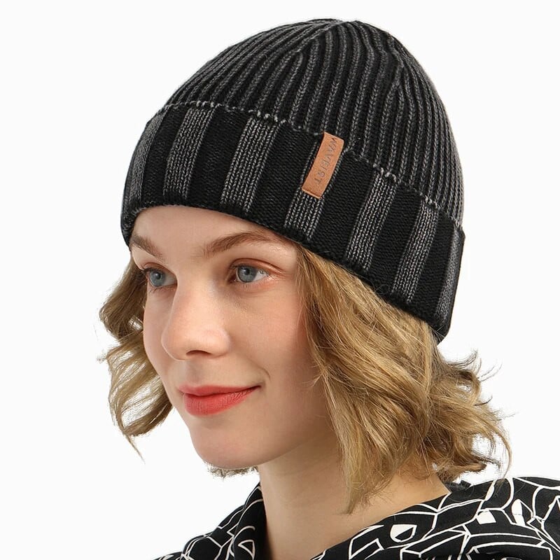 100% kokvilnas vintage mazgāta Knit Beanie cepure vīriešiem un sievietēm, unisex piemērota ziemas brīvā laika sportam Viens izmērs der visiem