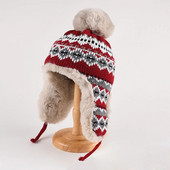 Modes retro Lei Feng cepure sievietēm silta rudens un ziemas plīša vēja necaurlaidīga daudzpusīga ausu aizsardzība trikotāžas cepure slēpošanas cepure