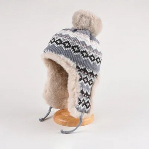 Modes retro Lei Feng cepure sievietēm silta rudens un ziemas plīša vēja necaurlaidīga daudzpusīga ausu aizsardzība trikotāžas cepure slēpošanas cepure