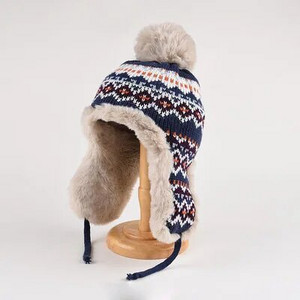 Modes retro Lei Feng cepure sievietēm silta rudens un ziemas plīša vēja necaurlaidīga daudzpusīga ausu aizsardzība trikotāžas cepure slēpošanas cepure