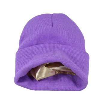 Καπέλα Beanie με χειμωνιάτικο μεταξωτό σατέν γυναικείο καπέλο ανδρικό Unisex Χοντρό χοντρό καπέλο ριγέ ζεστό μαλακό κασμίρ υψηλής ποιότητας πλεκτό καπέλο φασόλι