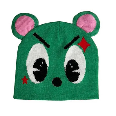 Unisex kawaii jauka modes cepure ziemas trikotāžas cepures ballītei rozā smieklīga cepure sievietēm vīriešiem dizains hip-hop personība aukstā y2k