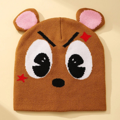 Unisex kawaii jauka modes cepure ziemas trikotāžas cepures ballītei rozā smieklīga cepure sievietēm vīriešiem dizains hip-hop personība aukstā y2k