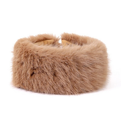 Șapcă rusească, pufoasă, groasă, cu topless, la modă, iarnă, călduroasă, de pluș, pentru urechi, căciuli de schi în aer liber, pentru femei, șepci rezistente la vânt.