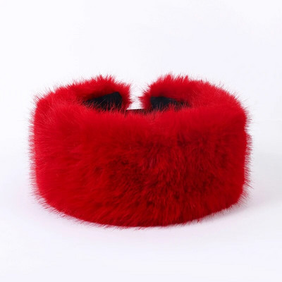 Șapcă rusească, pufoasă, groasă, cu topless, la modă, iarnă, călduroasă, de pluș, pentru urechi, căciuli de schi în aer liber, pentru femei, șepci rezistente la vânt.