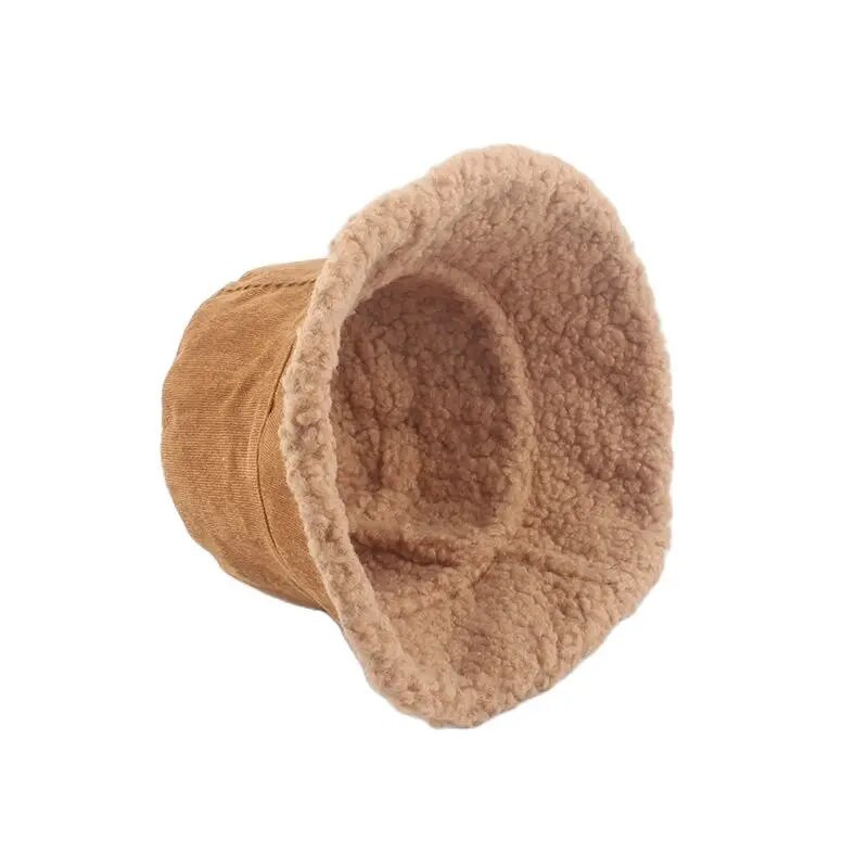 Unisex Harajuku velvetist ämbrimüts meeste ümberpööratav kalamehemüts sügistalvine lambavillane välistingimustes soe Panama müts naistele