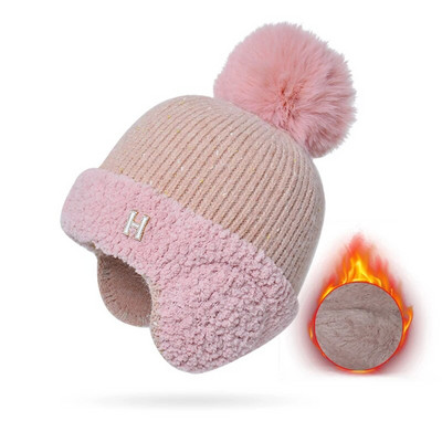 Plīša ausu aizsardzības cepure sievietēm ziemā Krievijā, āra bieza, vēja necaurlaidīga silta trikotāžas cepure Modes aukstumizturīga Benines cepure