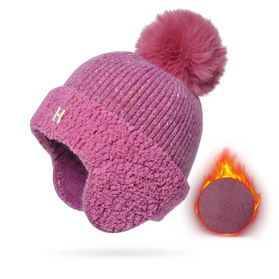 Plīša ausu aizsardzības cepure sievietēm ziemā Krievijā, āra bieza, vēja necaurlaidīga silta trikotāžas cepure Modes aukstumizturīga Benines cepure