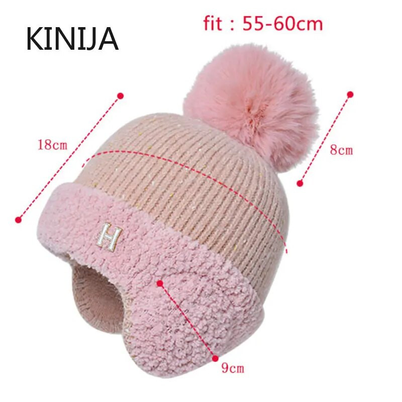 Plīša ausu aizsardzības cepure sievietēm ziemā Krievijā, āra bieza, vēja necaurlaidīga silta trikotāžas cepure Modes aukstumizturīga Benines cepure