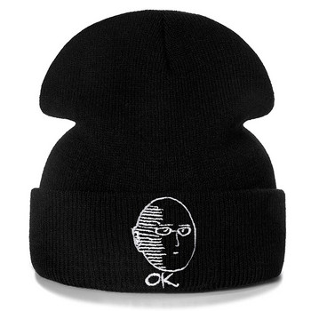 ONE PUNCH-MAN Anime Cotton Casual Beanies για Άντρες Γυναικεία Πλεκτό Χειμερινό Καπέλο Μονόχρωμο Hip-hop Skullies Καπέλο Unisex Καπέλο