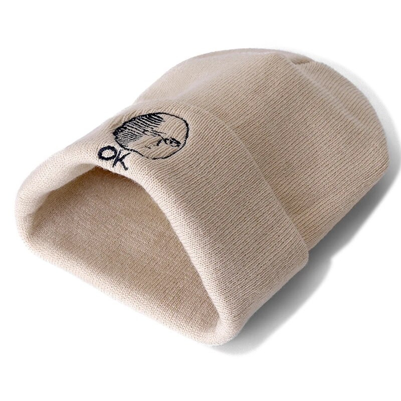 ONE PUNCH-MAN Anime kokvilnas ikdienišķas pupiņas vīriešiem Sieviešu trikotāžas ziemas cepure vienkrāsains Hip-hop Skullies cepure unisex vāciņš