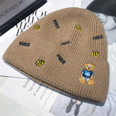 Ziemas Beanie Cepures Vīriešiem Sievietēm Karikatūra Biezas Siltas Trikotāžas Sieviešu Cepures Vilna Sieviešu Vīriešu Pārsegs Cepures Skullies Cepures Meitene Gorros