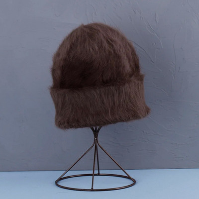 2022. aasta uus mood Küüliku karusnahast Beanies Pehme Soe kohev Erksavärviline siidist talvemüts naistele Müts Skullies Beanies Kapoti müts