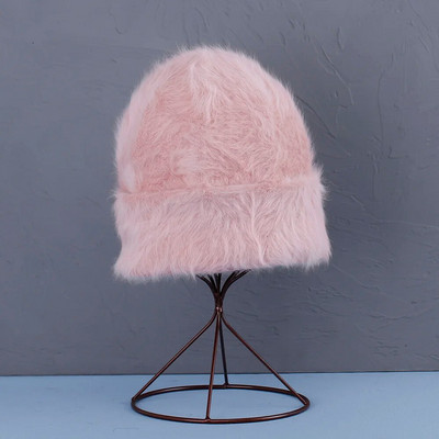 2022. aasta uus mood Küüliku karusnahast Beanies Pehme Soe kohev Erksavärviline siidist talvemüts naistele Müts Skullies Beanies Kapoti müts