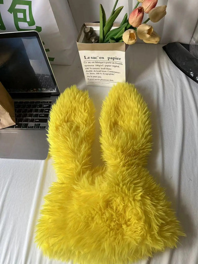 Y2k Trušu ausis Plīša cepures Jauki Meiteņu Ziemas Beanie Pulovers Cepures Sieviešu Lolita Biezinātas Siltas Smieklīgas ballītes Fleece Cepures